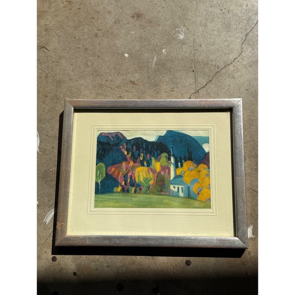 Kandinsky Other - Kandinsky The Church of Murnau Framed Art Print Expressionist Landscape Vintage